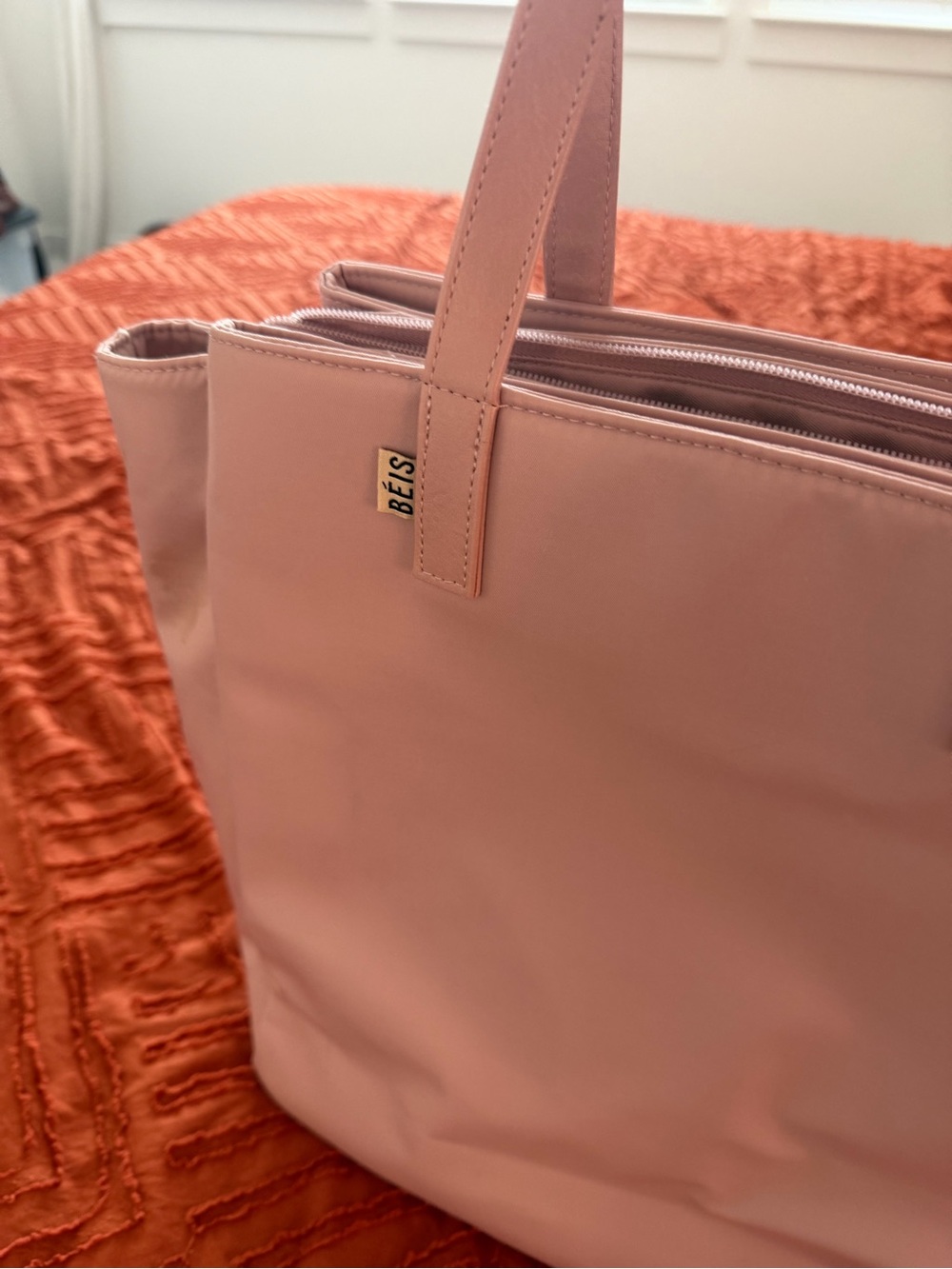 BEIS Blush Pink Tote with Dual Top Handles - Picture 2 of 5